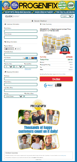  Progenifix Secured Checkout form